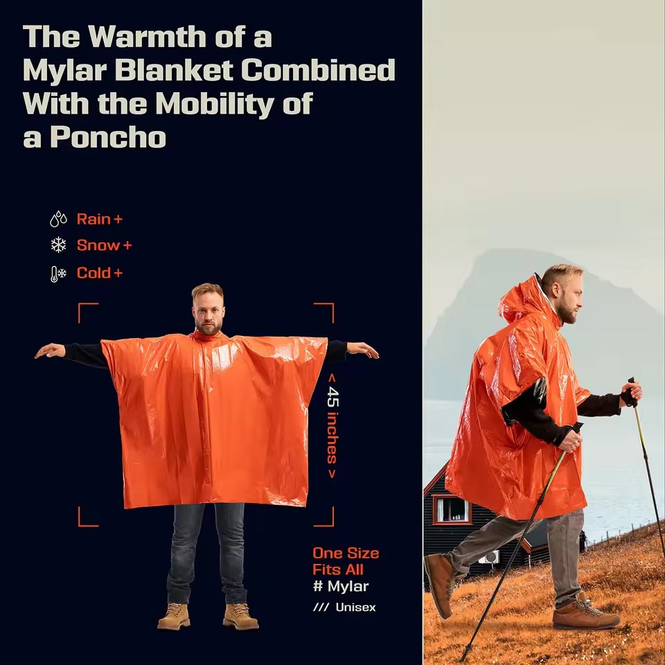 Emergency Survival Rain Hot Po - đánh giá và giá Survival Blanket Reflective